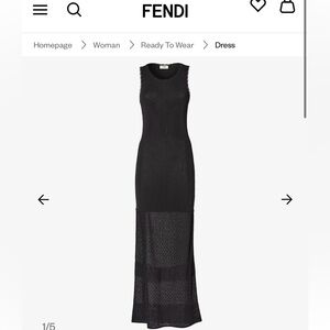 Fendi FF Crochet Dress – Black – NWT – Style FZDD48 AUHZ F0GME